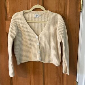 Princess Polly Size XS/S Extra Small Women's Teen Girl Cream Cardigan Sweater